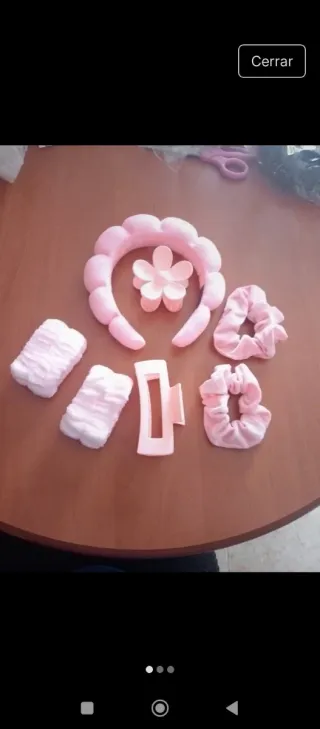 Set Accesorios Maquillaje Rosa