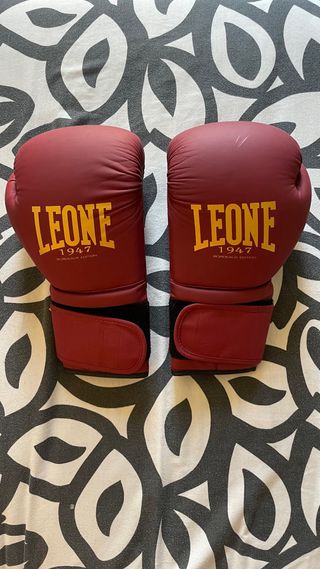 Guantes de Boxeo Leone Burdeos 12oz