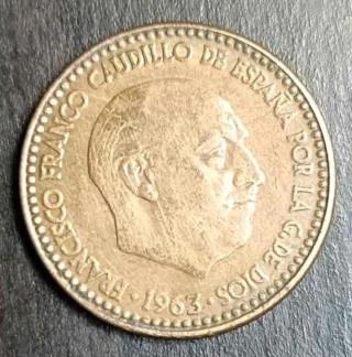 Moneda 1 Peseta 1963 Francisco Franco