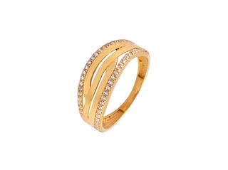 anillo oro 18k con piedra con circonita