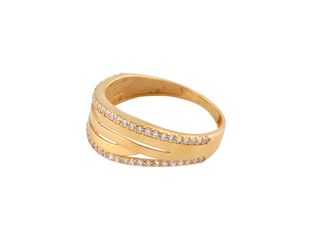 anillo oro 18k con piedra con circonita