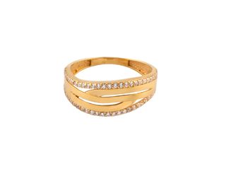 anillo oro 18k con piedra con circonita