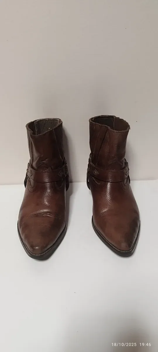 Botas piel cowboy Joe Sancho marrones