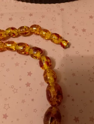 Collana vintage effetto ambra