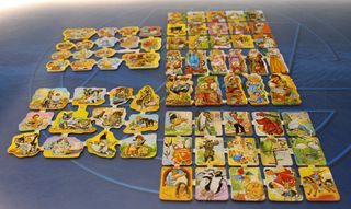 5 Antiguas láminas de cromos Sima. Troquelados y con relieve. Nº 3, 6, 7, 14, 17.