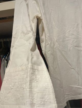 Blusa Massimo Dutti Blanca Manga Larga