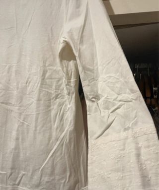 Blusa Massimo Dutti Blanca Manga Larga