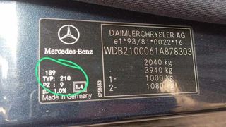 Cinturón seguridad del der mercedes clase e 340442
