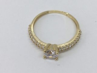 anillo oro 18k con piedra con circonita