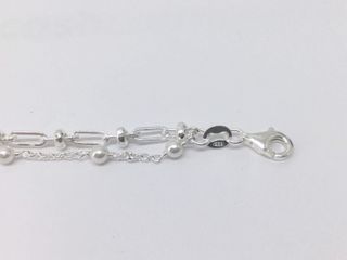 pulsera plata 925mm con piedra con perla