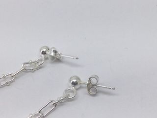 pendientes plata 925mm con piedra con perla