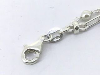 pulsera plata 925mm con piedra con perla