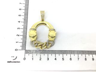 colgante oro 18k con piedra con circonita