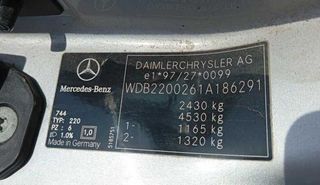 Mercedes 434204 cinturón seguridad trasero clase s