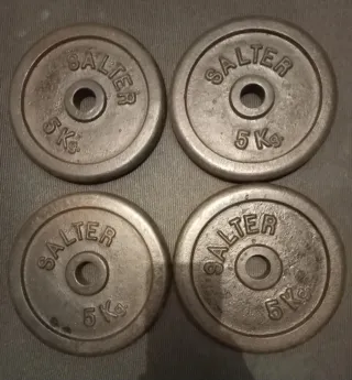 DISCOS 4 PESAS 5KG SALTER DE 30MM