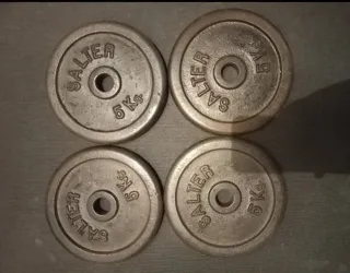 DISCOS 4 PESAS 5KG SALTER DE 30MM