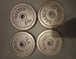 DISCOS 4 PESAS 5KG SALTER DE 30MM