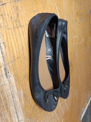 Francesitas negras lazo talla 42