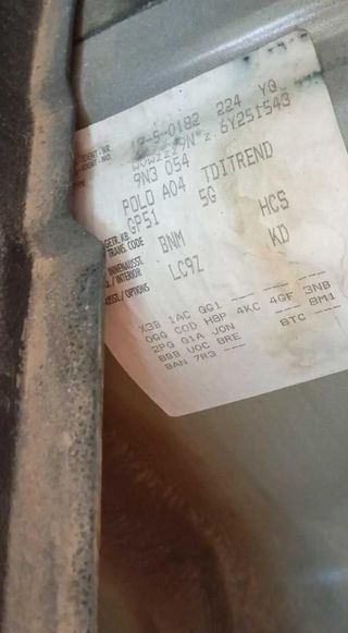 Cinturón seguridad tras izq volkswagen polo 366664