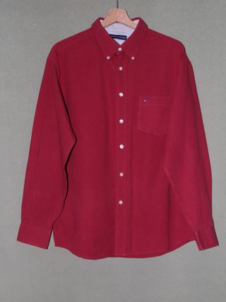 Camisa Tommy Hilfiger Roja Talla XL Algodón