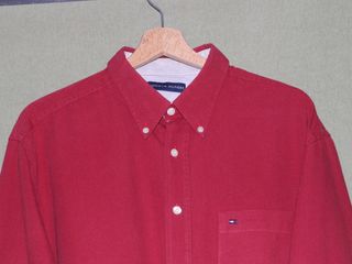Camisa Tommy Hilfiger Roja Talla XL Algodón