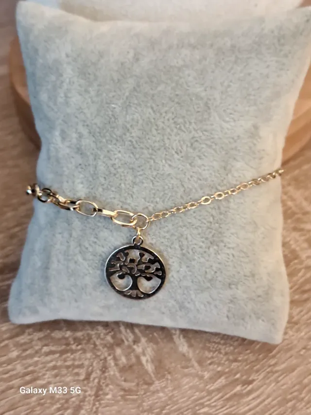 Bracciale Albero della Vita Dorato con cofanetto