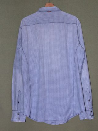 Camisa Hugo Boss cuadros azul vintage