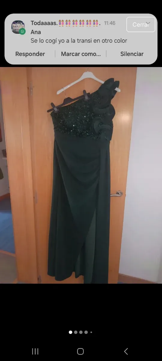 Vestido de fiesta verde