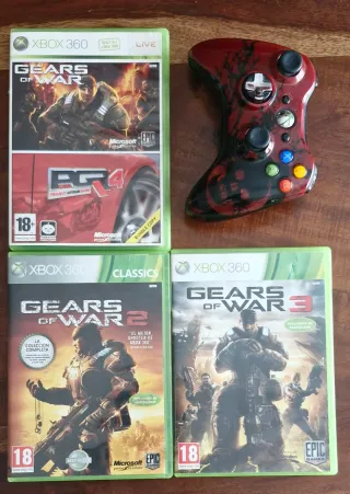 Mando Gears of War y 4 juegos Xbox 360