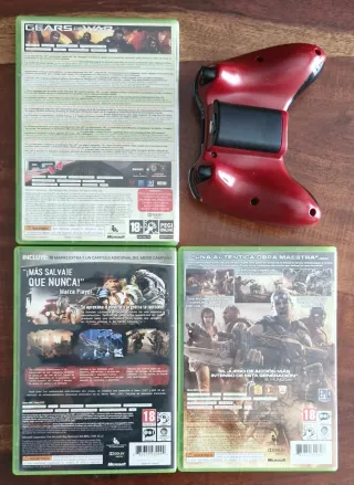 Mando Gears of War y 4 juegos Xbox 360
