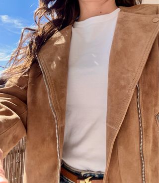 Chaqueta ante Massimo Dutti marrón