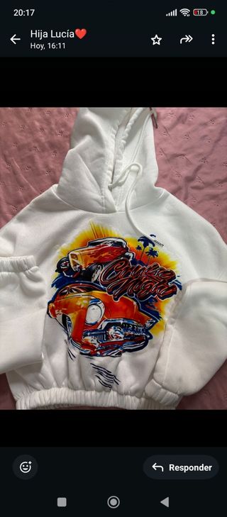 Sudadera adolescente gráfica talla XS