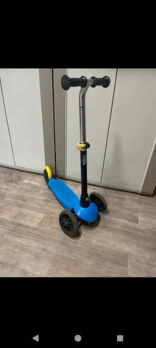 Patinete infantil globber 3 ruedas azul