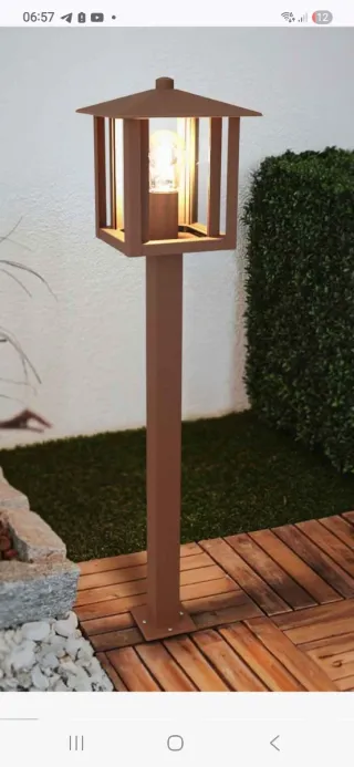 Paletto Luce Giardino Corten Acciaio Inox