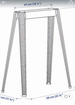 Mesa escritorio IKEA LAGKAPTEN + caballetes NARSPE