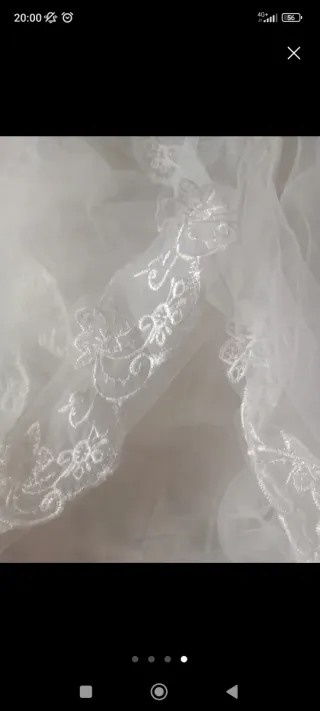 Velo de Novia con Encaje Blanco