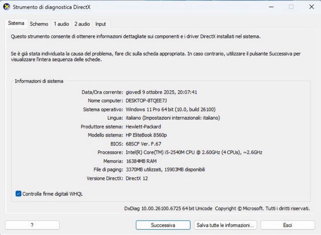 HP EliteBook 8560p - i5 vPro, 16GB RAM, 256GB SSD