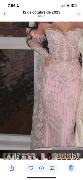 Vestido de fiesta con pedrería