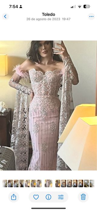 Vestido de fiesta con pedrería