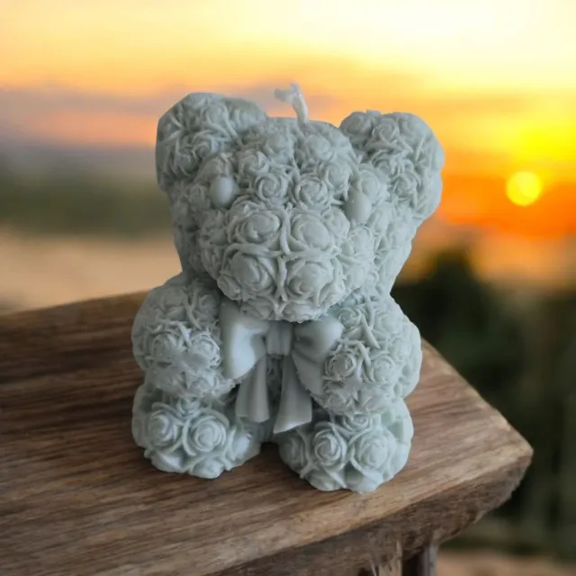 Vela Oso Verde Decorativa