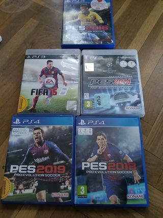 Lote 5 Juegos PS3 y PS4 Fútbol