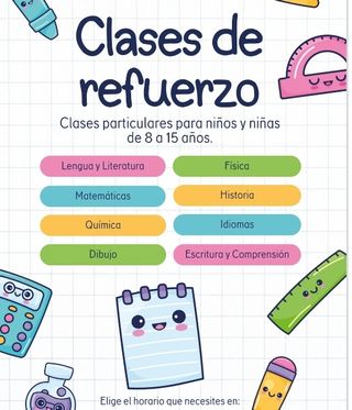 Clases de refuerzo para niños