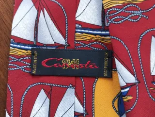 Cravatta Canasta
 fantasia barche rossa