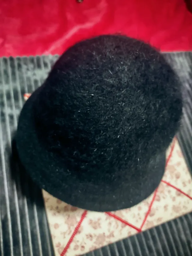Sombrero negro de angora