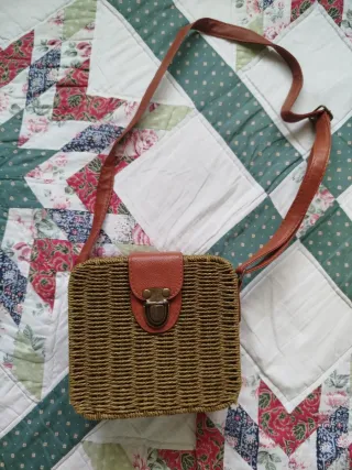 Bolso cesta mimbre