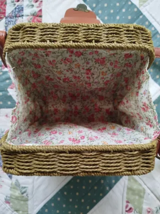 Bolso cesta mimbre