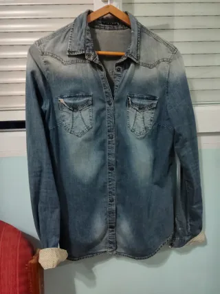 Camisa vaquera Sisley mujer