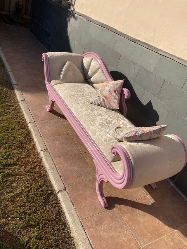 Sofá Chaise Longue con brocado