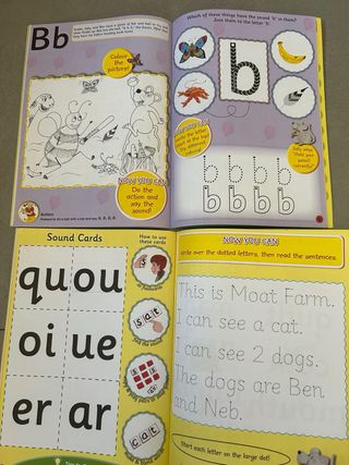 7 libros en inglés colección Jolly Phonics