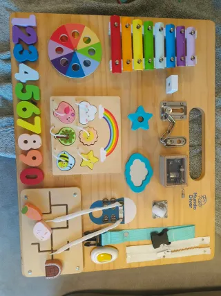 Panel Sensorial Madera Juguete Infantil